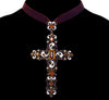Antique Austrian Enamel Silver Cross Pendant C.1900