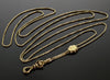 Antique Georgian 14K Gold Hand Fist Necklace Slide Guard Chain C.1820