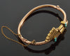 Antique Victorian Etruscan Revival 14K Gold Turquoise Hinged Bracelet C.1870