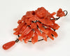 Antique Victorian 9K Gold Salmon Coral Cherub Putty Angel Pendant C.1860