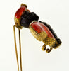 Products Victorian Italian Blackamoor Brooch Dress Clip 18K Gold 1.9 CTW Diamond Enamel C.1870