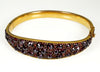 Antique Victorian Bohemian Garnet Bangle Bracelet C.1890