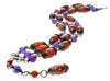 Lilia Lopez Banded Agate Amethyst Sterling Necklace Choker From Neiman Marcus