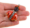 Products Victorian Italian Blackamoor Brooch Dress Clip 18K Gold 1.9 CTW Diamond Enamel C.1870