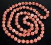 Vtg Angel Skin Carved Bead Necklace Flapper C.1950