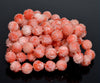 Vtg Angel Skin Carved Bead Necklace Flapper C.1950