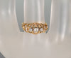 Antique Victorian French 18K Gold Ring Old Mine Cut Diamonds Eagle Hallmark C.1890