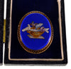 Antique Victorian 14K Gold Micro Mosaic Pendant Brooch The Doves of Pliny Italian Grand Tour C.1900