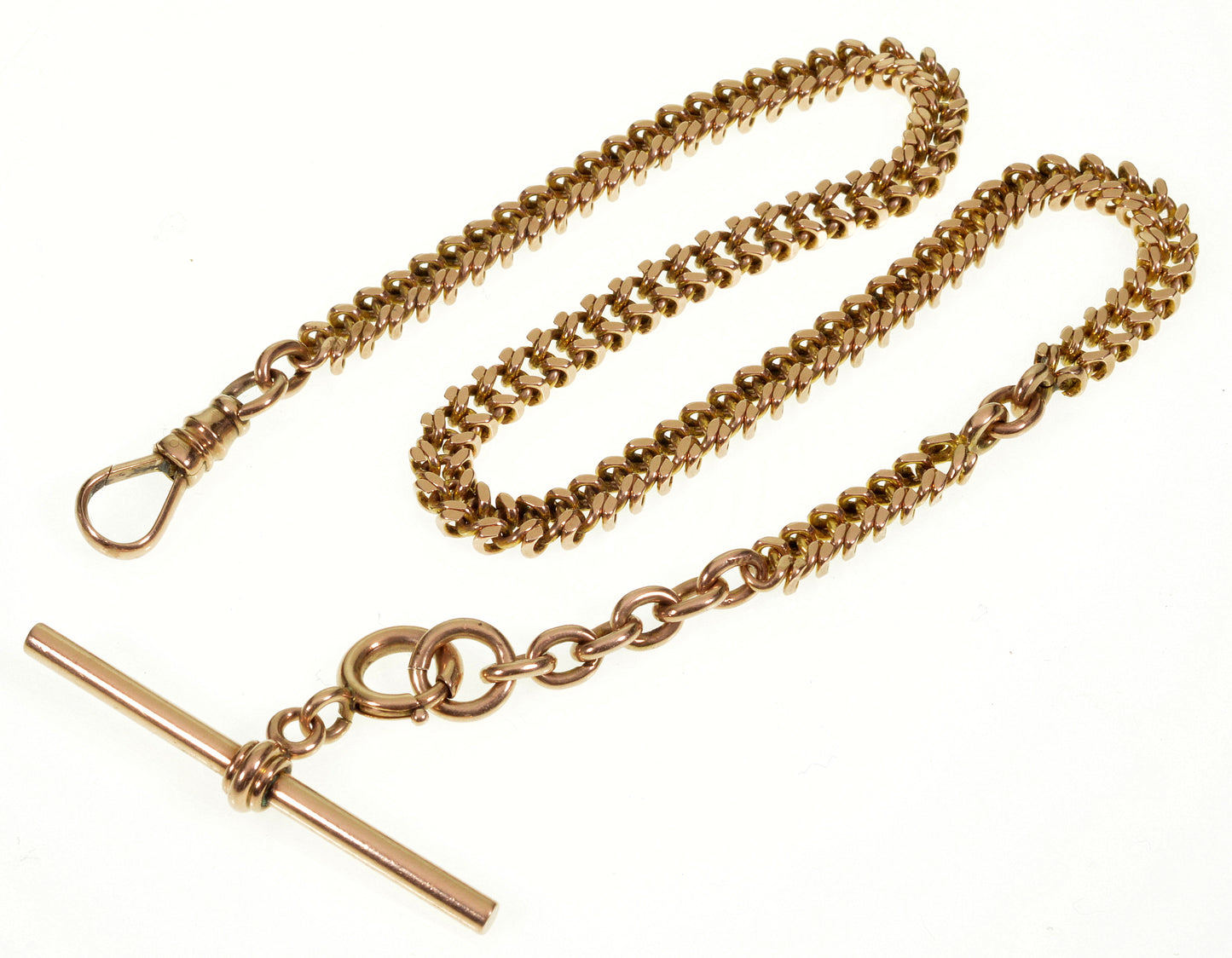Antique Victorian 10K Gold Fancy Watch Chain Necklace C.1890