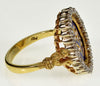 Antique Edwardian 14K Gold Enamel Diamonds Ring Size 8 1/2 C.1900