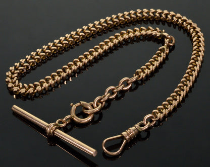 Antique Victorian 10K Gold Fancy Watch Chain Necklace C.1890