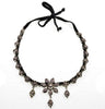 Antique Georgian Diamond Sterling Ribbon Necklace Choker C.1760