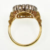 Antique Edwardian 14K Gold Enamel Diamonds Ring Size 8 1/2 C.1900