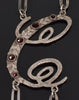 Antique Victorian Hand Key Holder Chatelain Chain Sterling Turquoise Garnet C.1860