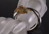 MAZ Large Lion's Head Earrings Bracelet Set 14K Gold Sterling Emerald