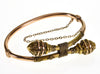 Antique Victorian Etruscan Revival 18K Gold Bypass Bracelet 5 1/2" C.1870