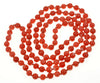 Antique Art Deco Momo Coral Bead Necklace 34" C 1920