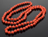 Antique Art Deco Momo Coral Bead Necklace 34" C 1920