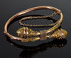 Antique Victorian Etruscan Revival 18K Gold Bypass Bracelet 5 1/2" C.1870