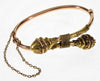 Antique Victorian Etruscan Revival 18K Gold Bypass Bracelet 5 1/2" C.1870