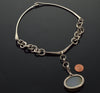 Arts And Crafts Scandinavian Moon Agate Sterling Necklace C.1940