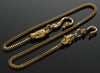 Antique Georgian 14K Gold Necklace Eagle Head Snake Chain Hook C.1820