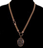 Antique Japanese Shakudo 14K Gold Locket Pendant Mixed Metal Meiji Period C.1880
