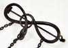 Victorian Gunmetal Turquoise Lockets Snake Chatelaine Brooch Pin C.1880