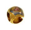 Antique Victorian French Egyptian Revival Scarf Ring 18K Gold Enamel C.1880