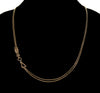 Antique Georgian 9K Gold Necklace Round Box Guard Slide Chain C.1820
