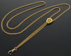 Antique Victorian 14K Gold Enamel Slide Guard Chain C.1890