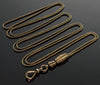 Antique Georgian 9K Gold Necklace Round Box Guard Slide Chain C.1820