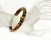Fidia Gioielli Italian 18K Gold Sterling Enamel Bangle Bracelet