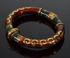 Fidia Gioielli Italian 18K Gold Sterling Enamel Bangle Bracelet