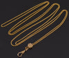 Antique Victorian 14K Gold Pearl Slide Guard Chain Necklace C.1890