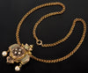Antique Victorian 14K Gold Pendant Chain Necklace Etruscan Revival C.1860
