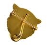 Antique Art Nouveau 10K Gold Ruby Lion's Head Brooch Pin C.1900