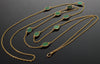 Antique Victorian 14K Gold Turquoise Guard Chain Necklace C.1890