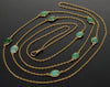 Antique Victorian 14K Gold Turquoise Guard Chain Necklace C.1890