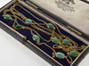 Antique Victorian 14K Gold Turquoise Guard Chain Necklace C.1890