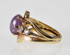 Natural Star Sapphire Diamond 14K Gold Ring Size 4 C.1940
