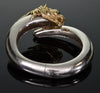 MAZ Large Lion's Head Earrings Bracelet Set 14K Gold Sterling Emerald