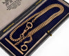 Antique Victorian 14K Gold Double Albert Watch Chain Necklace C.1890