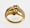 Natural Star Sapphire Diamond 14K Gold Ring Size 4 C.1940