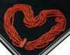 Antique Chinese Salmon Coral Necklace Carved Dragon Clasp