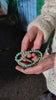 Antique Art Deco Jadeite Jade Bead Necklace 22 1/2", Sterling Clasp C.1920